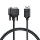 1M ELEMENTS DISPLAYPORT TO DVI TO DVI MALE TO MALE