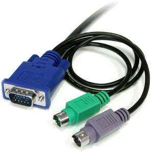 6FT VGA PS2 KVM CABLE 3 IN 1 ULTRA THIN VGA PS2 KVM CORD