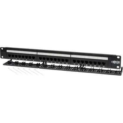 24-PORT CAT5E PATCH PANEL 1URM RACKMOUNT 568B 110 PUNCHDOWN RJ45