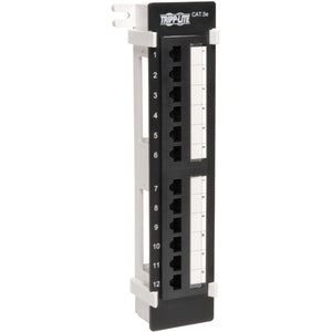 12-PORT CAT5 CAT5 PATCH PANEL WALL-MOUNT 568B RJ45 110 PUNCHDOWN