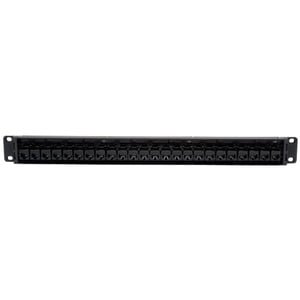 24PORT 1U CAT6/CAT5 PATCH PANEL RACKMOUNT/FEEDTHROUGH RJ45 ETHERNET