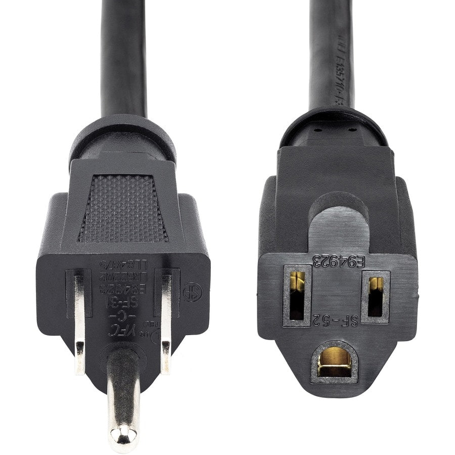 1FT SHORT EXTENSION CORD NEMA 5-15R TO 5-15P POWER MONITOR CABLE