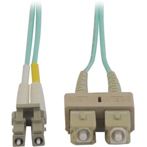 1M 10GB DUPLEX FIBER MMF LC/SC 50/125 LSZH AQUA PATCH