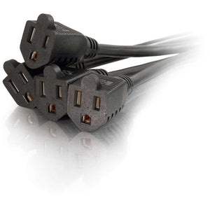 1 TO 4 POWER CORD SPLITTER M/F 4X 5-15R TO 1X 5-15P