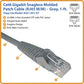 1FT CAT6 PATCH CABLE M/M GRAY GIGABIT MOLDED SNAGLESS PVC RJ45