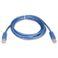 2FT CAT5 CAT5E BLUE PATCH CABLE MOLDED RJ45 M/M 350MHZ PVC UTP