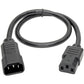 2FT POWER EXTENSION CORD 18AWG 10A C14 TO C13 5PACK COMPUTER CABLE