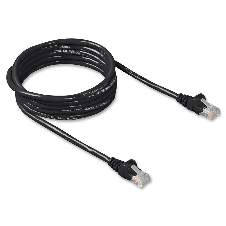 15FT CAT6  BLACK SNAGLESS RJ45 M/M PATCH CBL