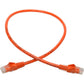 2FT CAT6 PATCH CABLE ORANGE M/M SNAGLESS MOLDED UTP RJ45