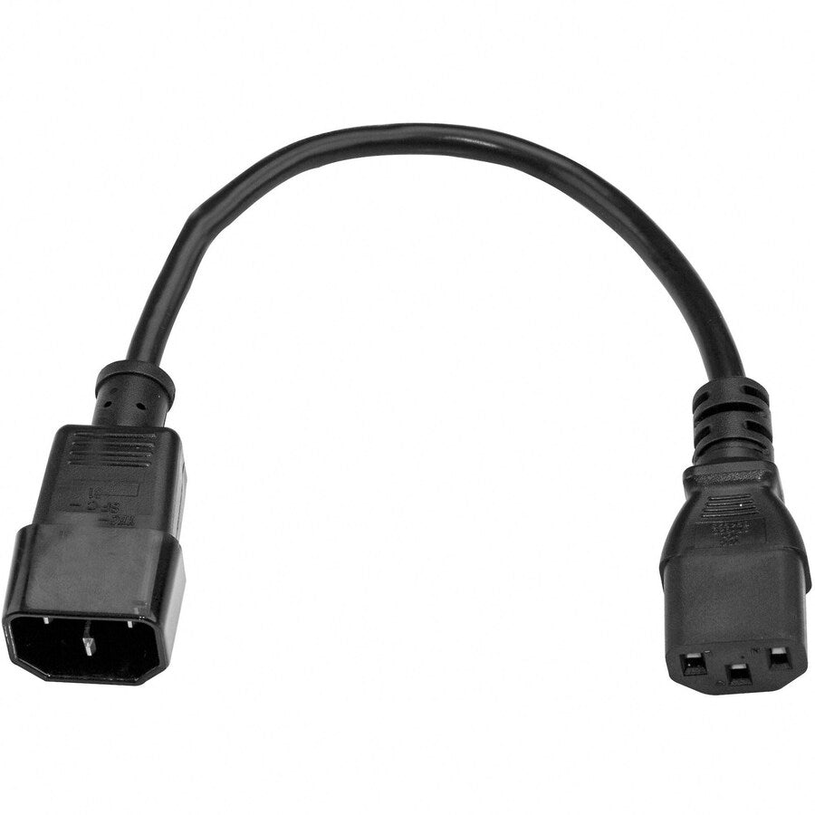 1FT POWER EXTENSION CORD C14 TO C13 COMPUTER MONITOR POWER CABLE