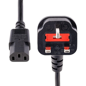 6FT UK COMPUTER POWER CORD BS 1363 TO C13 AC MONITOR POWER CABLE