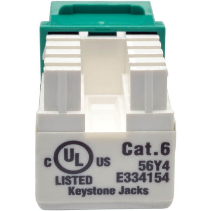 CAT6 / CAT5E 110 KEYSTONE JACK 110 STYLE PUNCHDOWN GREEN RJ45-F