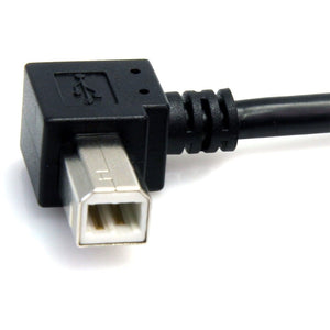 RIGHT ANGLE USB A TO B CABLE 3FT USB 2.0 PRINTER CABLE CORD