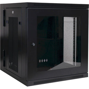 12U WALL MOUNT RACK ENCLOSURE CABINET HINGED GLASS ACRYLIC DOOR