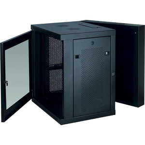 12U WALL MOUNT RACK ENCLOSURE CABINET HINGED GLASS ACRYLIC DOOR