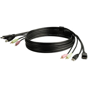 6FT USB DISPLAYPORT KVM CABLE AUDIO USB DP KVM CABLE KVM CORD