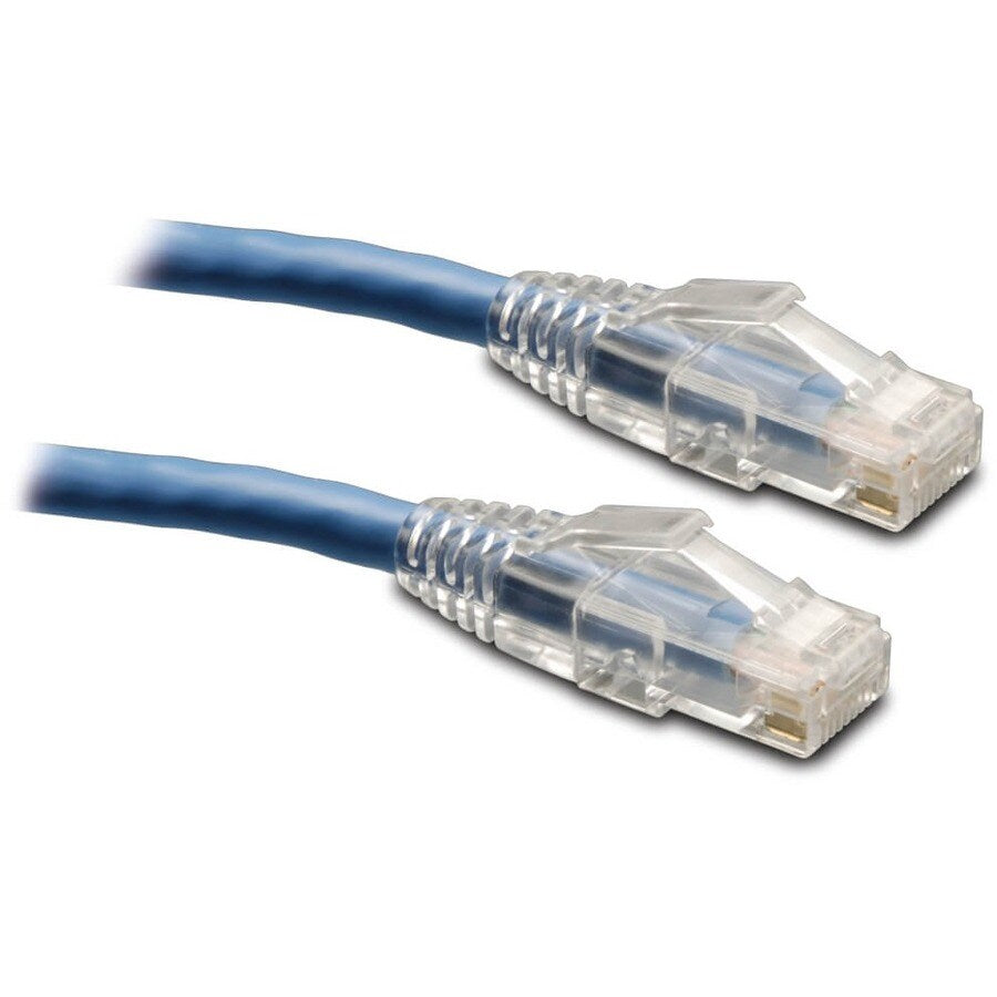 100FT CAT6 PATCH CABLE M/M BLUE GIGABIT SOLID CONDUCTOR SNAGLESS