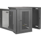 10U WALL MOUNT RACK ENCLOSURE SERVER CABINET HINGED WALLMOUNT