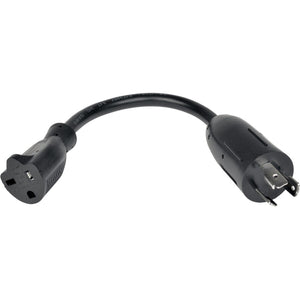 6IN POWER CORD ADAPTER 12AWG 20A L5-20P TO 5-20R HEAVY DUTY