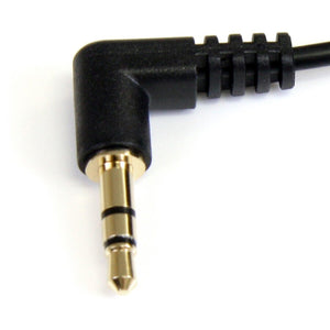 3FT M/M RIGHT ANGLE STEREO AUDIO CABLE TO RIGHT ANGLE PLUG