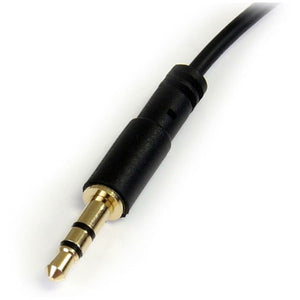 3FT M/M RIGHT ANGLE STEREO AUDIO CABLE 3.5MM TO STRAIGHT PLUG