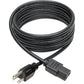 10FT COMPUTER POWER CORD 18AWG 10A 125V 5-15P TO C13