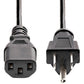 15FT COMPUTER POWER CORD NEMA 5-15P TO C13 AC POWER MONITOR CABLE