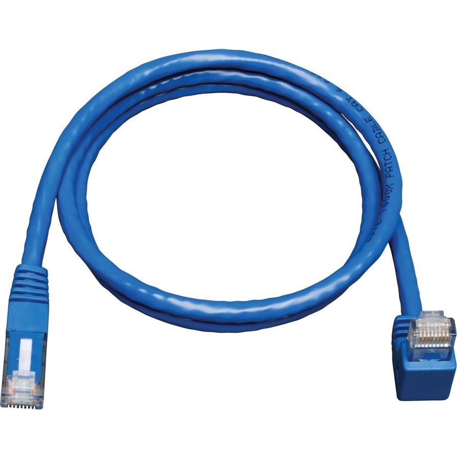 3FT CAT6 PATCH CABLE M/M BLUE RIGHT ANGLED DOWN MOLDED GIGABIT