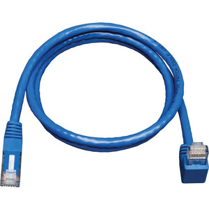 3FT CAT6 PATCH CABLE M/M BLUE RIGHT ANGLED DOWN MOLDED GIGABIT