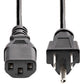 6FT COMPUTER POWER CORD NEMA 5-15P TO C13 AC POWER MONITOR CABLE