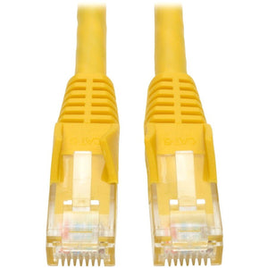 2FT CAT6 PATCH CABLE M/M YELLOW GIGABIT MOLDED SNAGLESS PVC RJ45