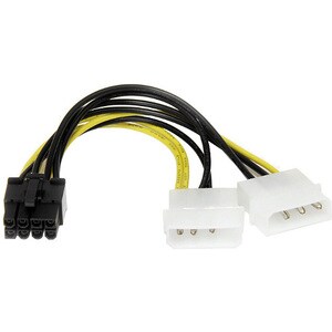 6IN LP4 TO 8 PIN PCI EXPRESS VIDEO CARD POWER ADAPTER CABLE