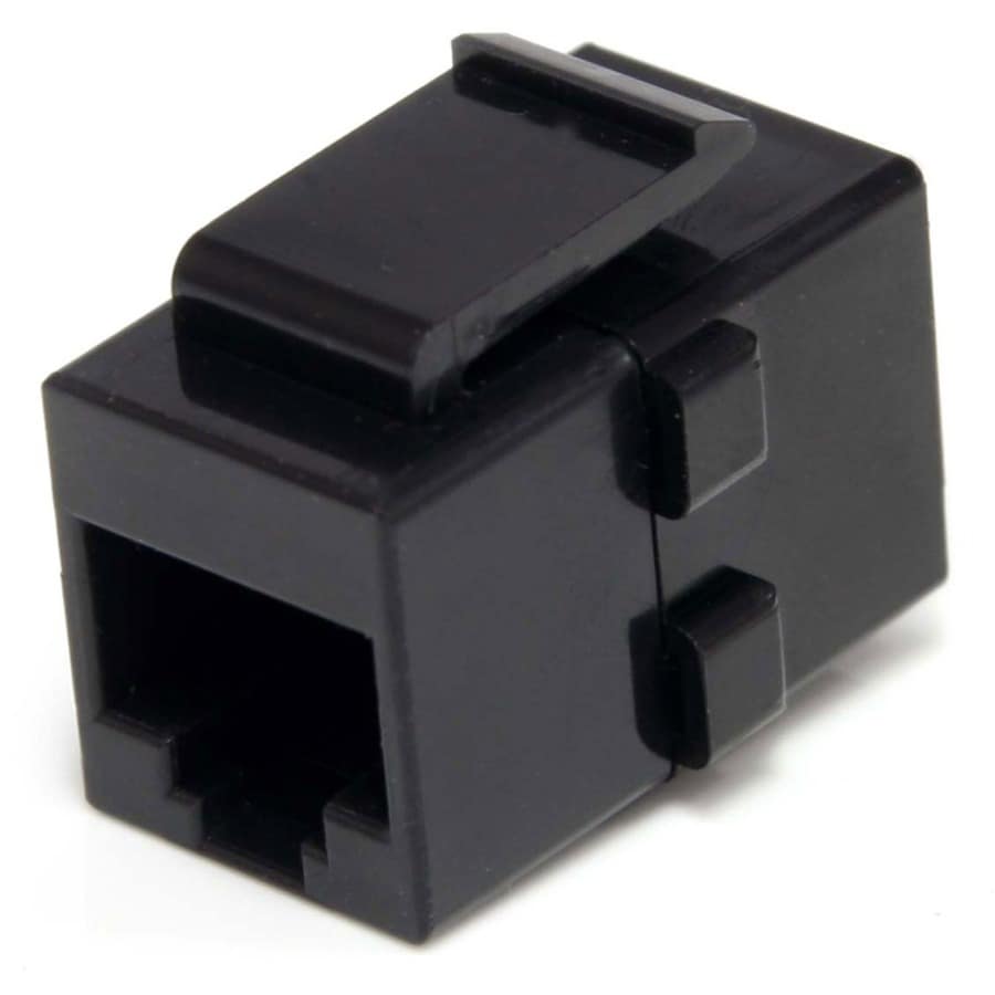 CAT6 RJ45 KEYSTONE JACK BLACK NETWORK COUPLER F/F