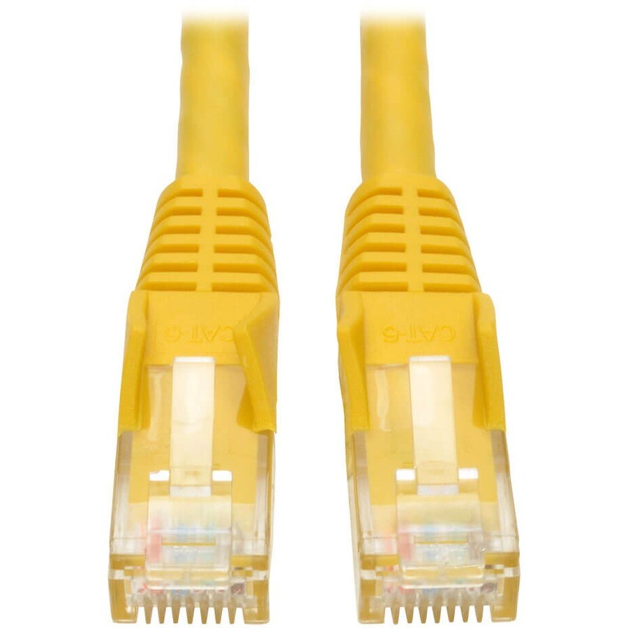 1FT CAT6 PATCH CABLE M/M YELLOW GIGABIT MOLDED SNAGLESS PVC RJ45