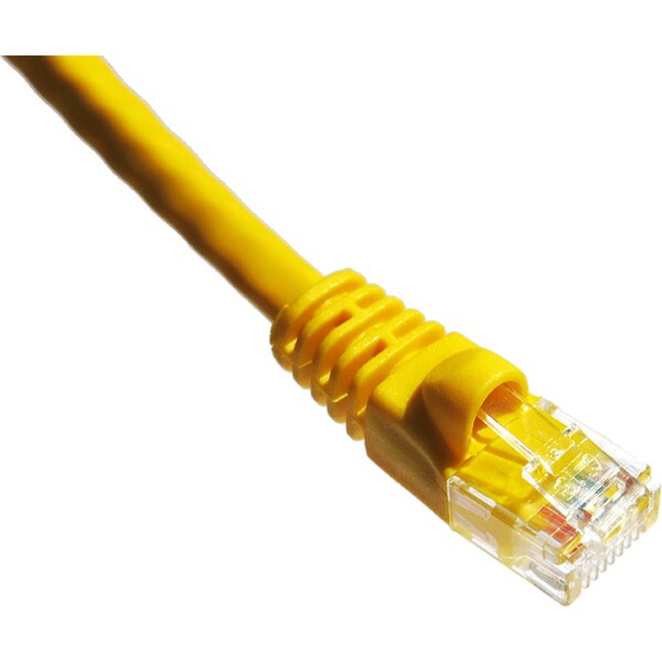 15FT CAT6 YELLOW UTP 24AWG MOLDED BOOT PATCH CABLE 550MHZ 4PR