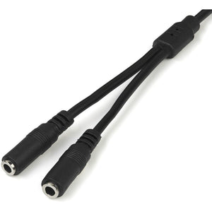 SLIM PHONO STEREO Y SPLITTER CABLE 3.5MM TO 2X3.5MM M/F