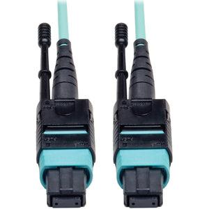 6FT 2M FIBER MTP/MTP AQUA MPO PATCH CABLE 12 40GBE OM3 PLENUM