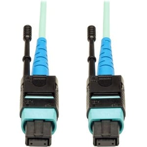 6FT 2M FIBER MTP/MTP AQUA MPO PATCH CABLE 24 100GBE OM3 PLENUM