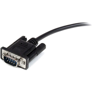 1M DB9 RS232 SERIAL EXTENSION BLK M/F CABLE