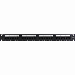 24PORT CAT6 CAT5 PATCH PANEL 1U RACKMOUNT 568B 110 PUNCHDOWN RJ45