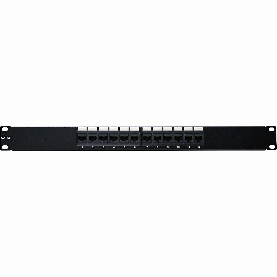 12PORT CAT5E PATCH PANEL 1U RACKMOUNT 568B 110 PUNCHDOWN RJ45