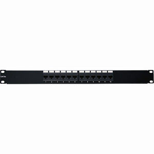 12PORT CAT5E PATCH PANEL 1U RACKMOUNT 568B 110 PUNCHDOWN RJ45