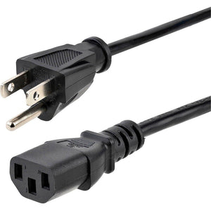 10FT COMPUTER POWER CORD NEMA 5-15P TO C13 AC POWER MONITOR CABLE