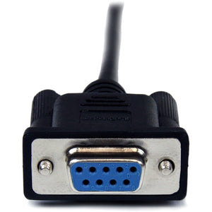 1M DB9 MALE TO FEMALE RS232 SERIAL 9PIN NULL MODEM CABLE