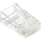 100PK CAT5E RJ45 MODULAR PLUG FOR STRANDED OR SOLID CAT5E CABLE