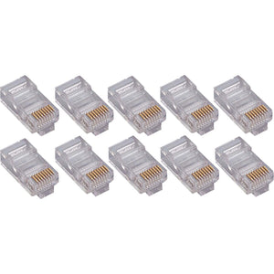 100PK CAT6 RJ45 MODULAR PLUG FOR STRANDED OR SOLID CAT5E CABLE