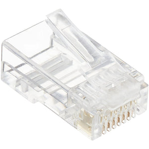 50PK CAT5E RJ45 MODULAR PLUG FOR STRANDED OR SOLID CAT5E CABLE