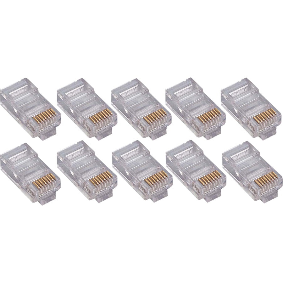 50PK CAT6 RJ45 MODULAR PLUG FOR STRANDED OR SOLID CAT5E CABLE