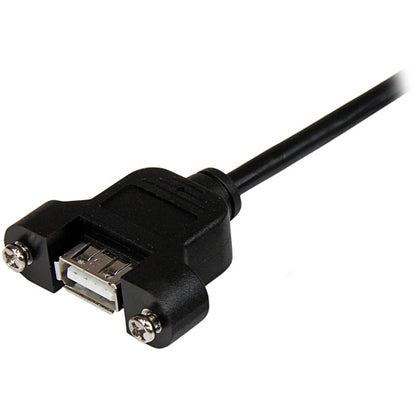3FT PANEL MOUNT USB EXTENSION CABLE USB A PANEL MOUNT CORD USB2.0