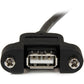 3FT PANEL MOUNT USB EXTENSION CABLE USB A PANEL MOUNT CORD USB2.0